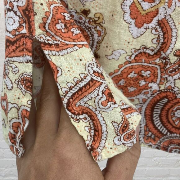 Fenn Wright Manson Top Size M Paisley Embroidered Linen Rayon Sleeveless Tunic - Picture 10 of 12